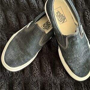 Vans Black Slip-On Platform Sneakers